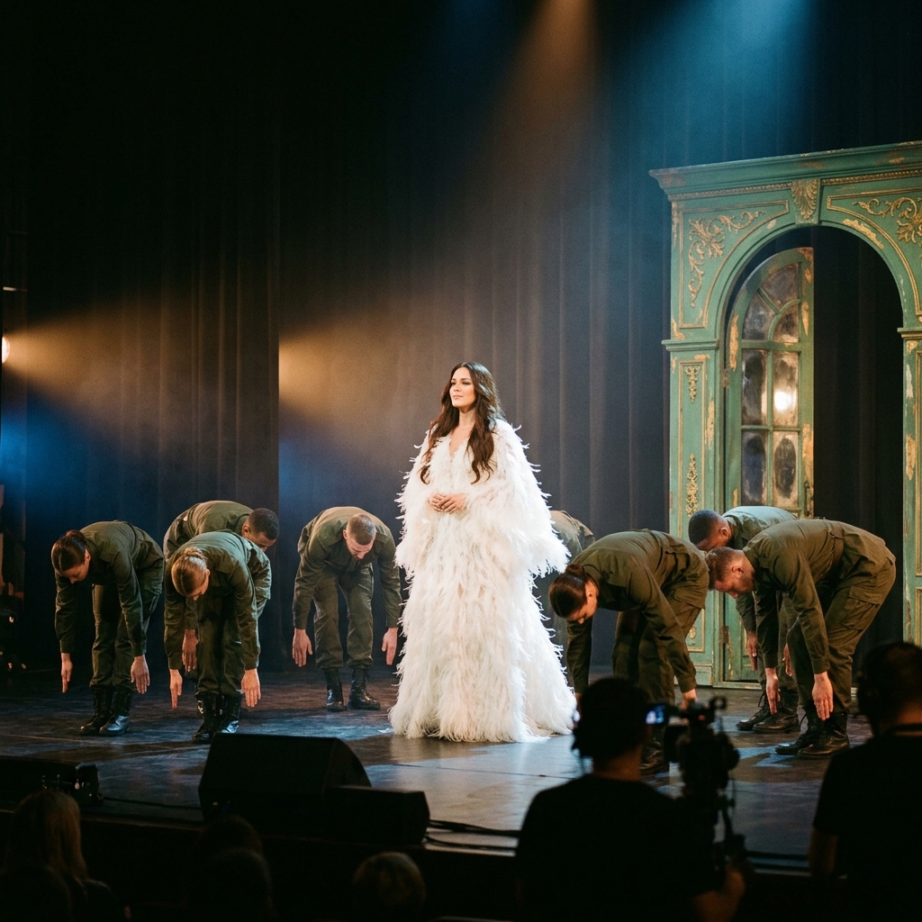 Vietnamese music performance on stage with dramatic lighting